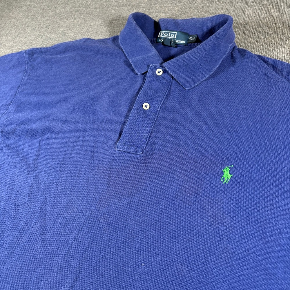 Polo Ralph Lauren Polo Shirt Mens 2XLT Blue Short Sleeve Pony Logo